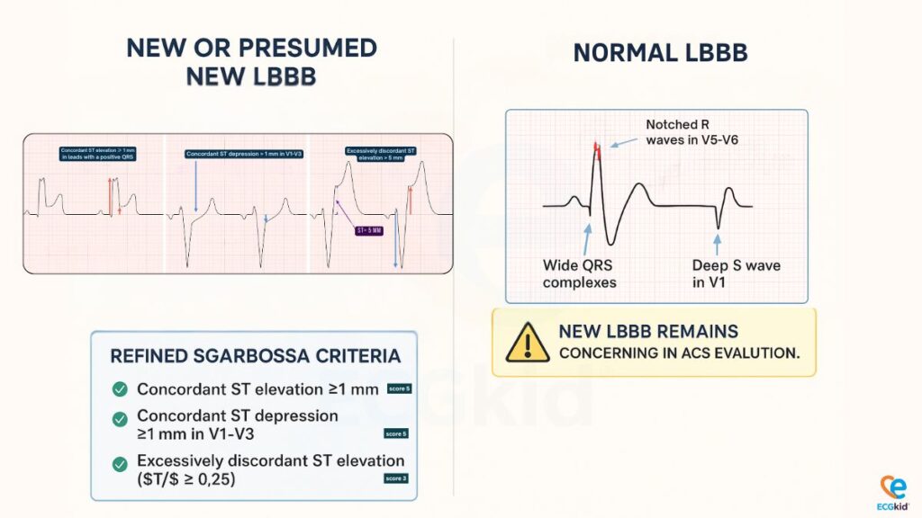 New LBBB Criteria for MI - SGARBOSSA criteria