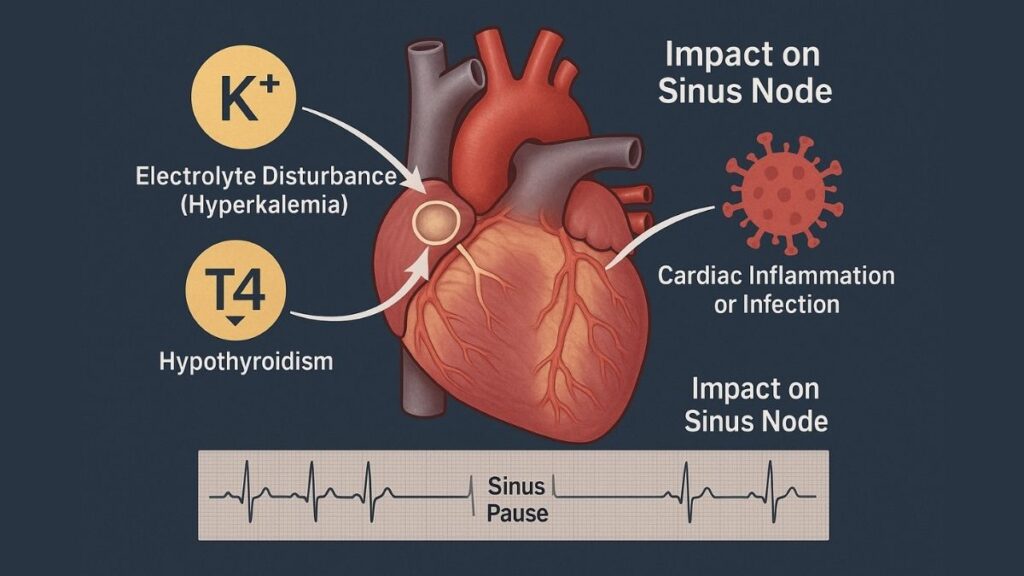 a diagram of a heart - sinus node dysfunction